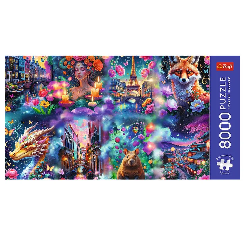 Puzzle Trefl, Bunte Welt, 8000 Teile Puzzle, 8000 Puzzleteile from Trefl, Multicolour edition – box 3 of 5