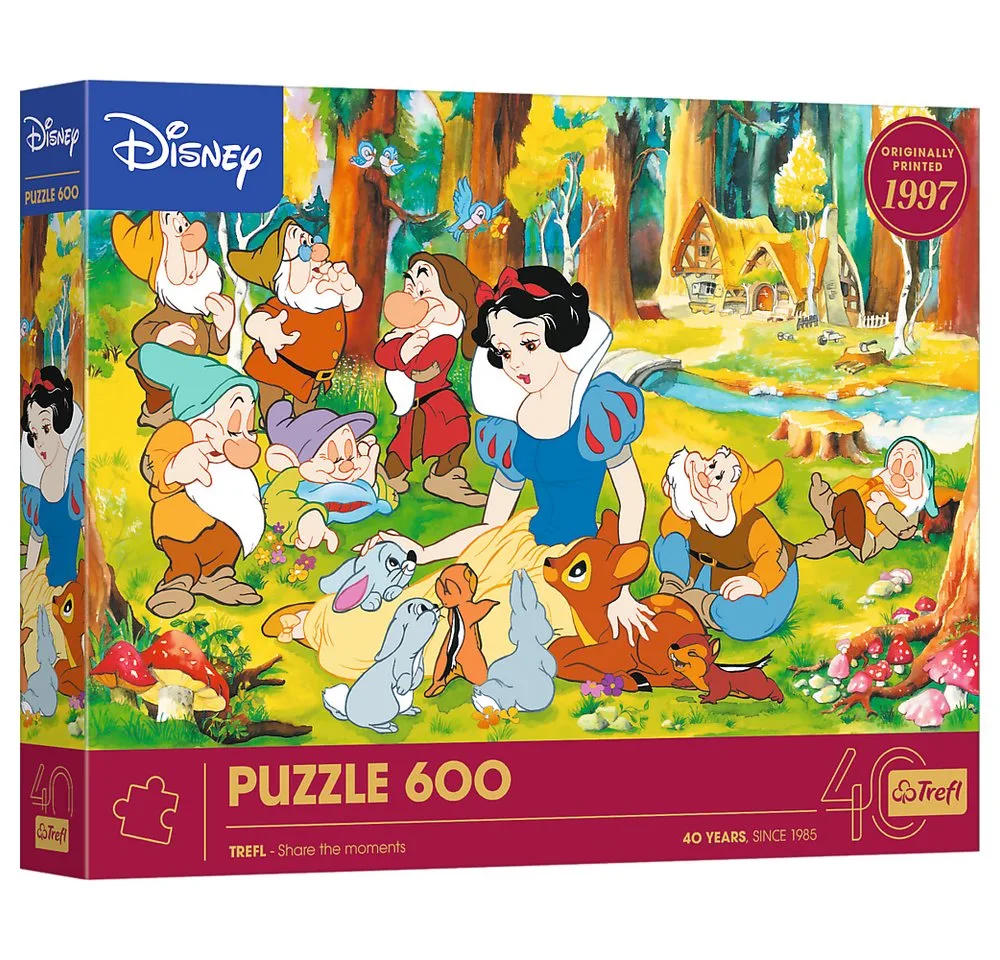 Puzzle Trefl, Disney Snow White, 600 Teile Puzzle - Jubiläumsausgabe, 600 Puzzleteile von Trefl, Ausgabe Mehrfarbig – Schachtel