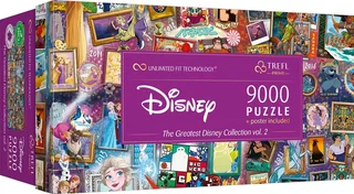 Puzzle Trefl, The Greatest Disney Collection Vol. 2, 9000 Teile Puzzle, 9000 Puzzleteile de Trefl, édition Multicolore – boîte 1 sur 4
