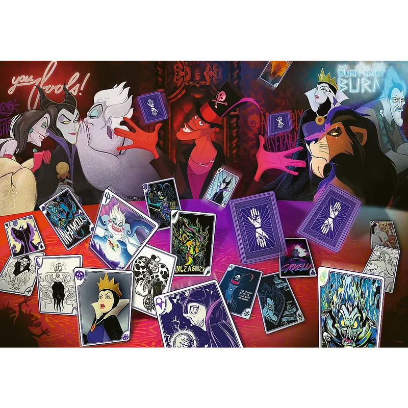 Puzzle - VILLAINS - Only Good Cards (1000 pieces) 2D Puzzels fra Trefl – æske