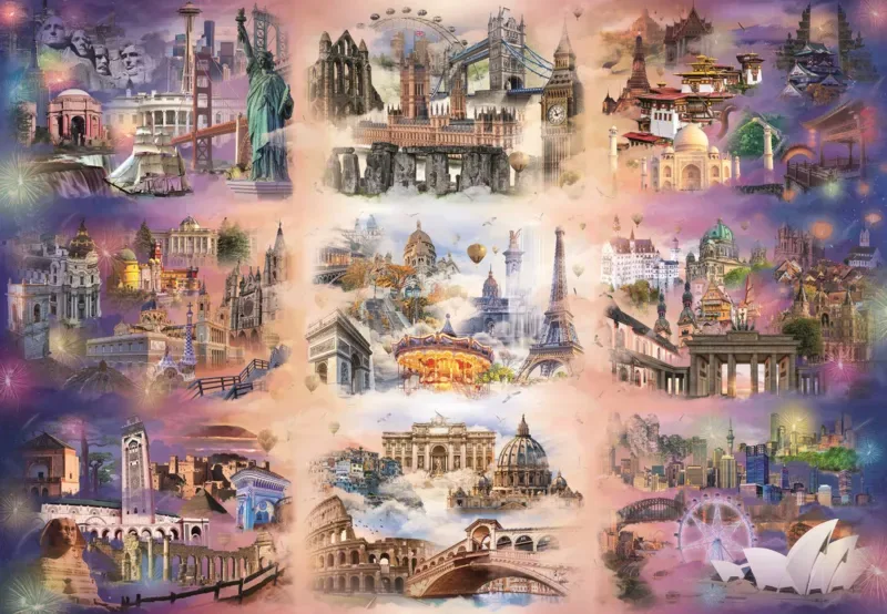 Puzzle Villes Au-Delà des Nuages - 10.000 à 54.000 pièces de Trefl – boîte