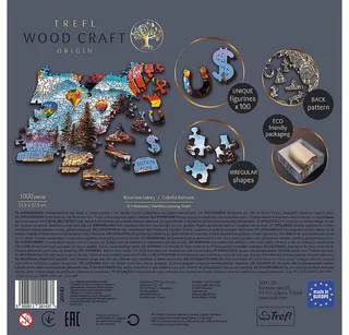 Puzzle Wood Craft Robinson bunte Ballons 1000 Teile Holzpuzzle, 1000 Puzzleteile, Made in Europe de Trefl, édition Multicolore – boîte 4 sur 4