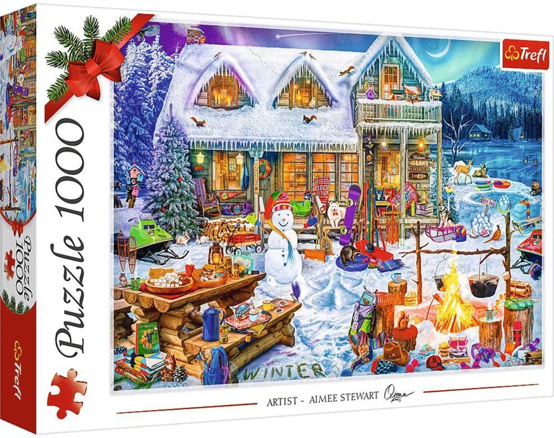 Puzzle Zimowy czas 1000 - Puzzel Wintertime 1000 van Trefl – doos