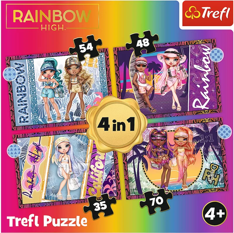 Rainbow High Modne Laleczki 4-in-1 Puzzel - 207 stukjes - Vanaf 4 jaar from Trefl, Wielkleur edition – box