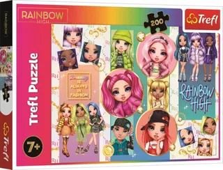 Rainbow High puzzel - vriendschap - 200 stukjes - kleurrijk speelgoed. van Trefl, editie Meerkleurig – doos 2 van 2