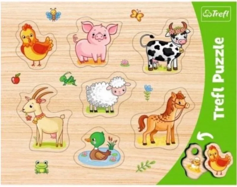 Shape Puzzles 2 Pieces Animal Themes from Trefl, Multicolour edition – box