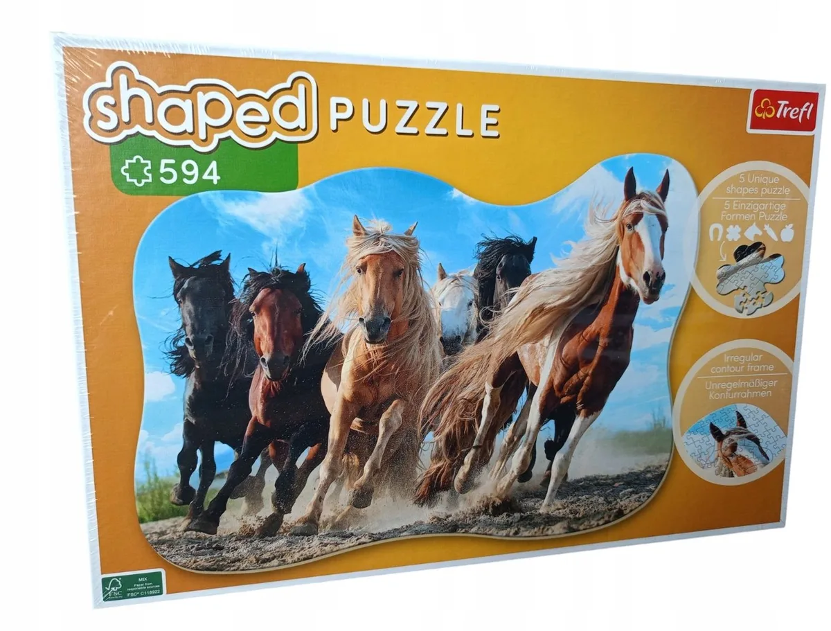 Shaped Puzzel - Paarden, 594 Stukjes von Trefl – Schachtel