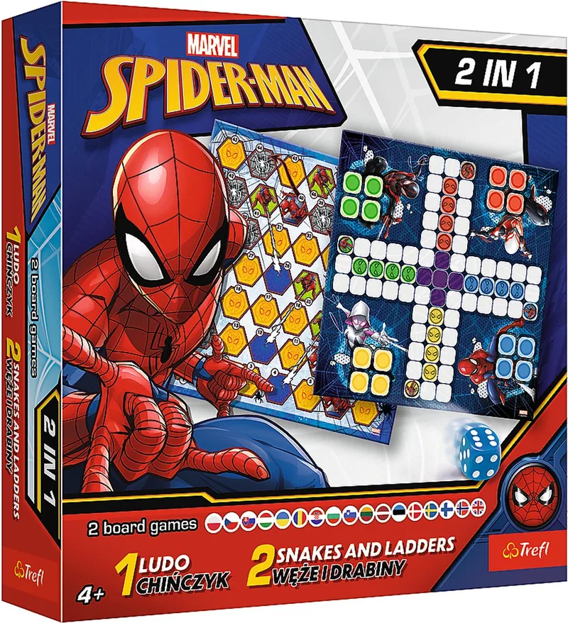 Spel 2in1 Chinese man / Slangen en ladders - Spider-man Trefl 02419 from Trefl – box