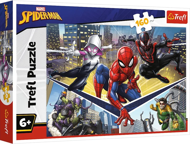 Spiderman Power Marvel Legpuzzel - 160 stukjes - Vanaf 6 jaar van Trefl, editie Meerkleurig – doos