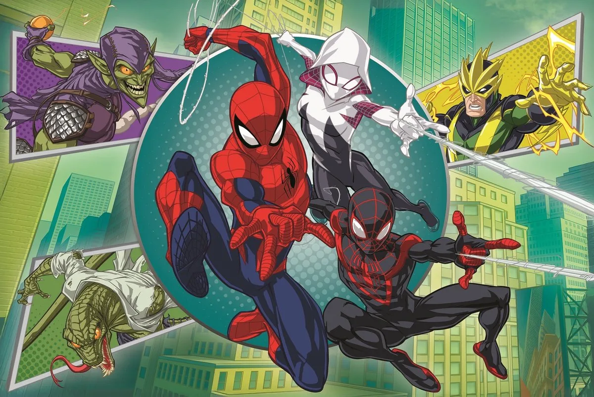 Spiderman puzzel 100 stukjes van Trefl, editie Meerkleurig – doos