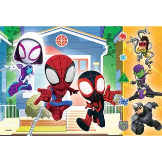 Spidey en Zijn Geweldige Vrienden Marvel Legpuzzel - 60 stukjes - Vanaf 4 jaar von Trefl, Ausgabe Mehrfarbig – Schachtel 3 von 3