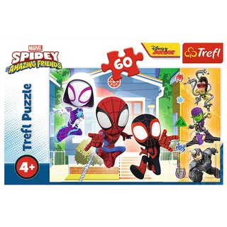 Spidey en Zijn Geweldige Vrienden Marvel Legpuzzel - 60 stukjes - Vanaf 4 jaar von Trefl, Ausgabe Mehrfarbig – Schachtel 2 von 3