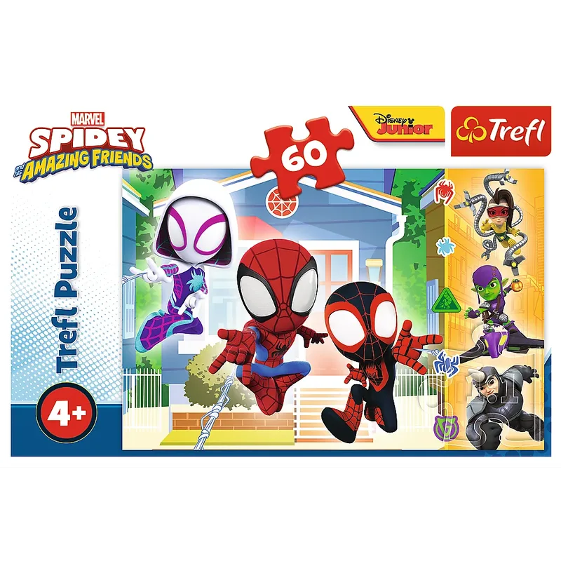 Spidey en Zijn Geweldige Vrienden Marvel Legpuzzel - 60 stukjes - Vanaf 4 jaar von Trefl, Ausgabe Mehrfarbig – Schachtel 2 von 3