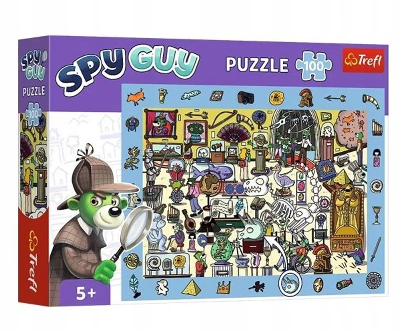 Spy Guy Museum Puzzel 100 Stuk - Ontdek de Details! from Trefl, Multicolour edition – box