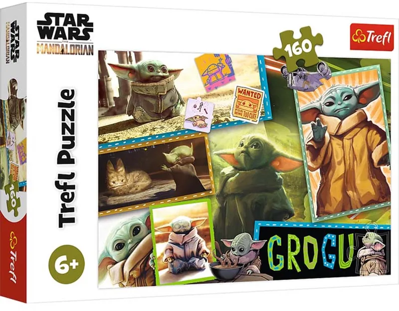 Star Wars Grogu The Mandalorian Legpuzzel - 160 stukjes - Vanaf 6 jaar von Trefl, Ausgabe Mehrfarbig – Schachtel 1 von 3