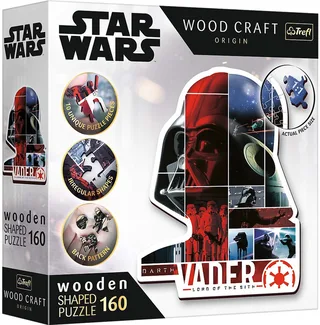 Star Wars houten legpuzzel - Darth Vader - 160 stukjes - FSC Mix. von Trefl, Ausgabe Mehrfarbig – Schachtel 1 von 4