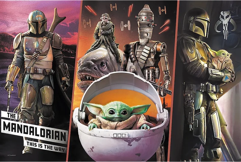 Star Wars puzzel Baby Yoda 300 stukjes - legpuzzel. van Trefl, editie Meerkleurig – doos