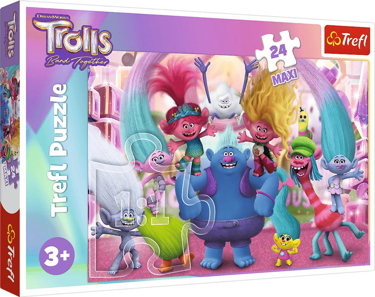 Stripfiguren Maxi Legpuzzel - 24 stukjes - Vanaf 3 jaar från Trefl, utgåva Flerfärgad – kartong