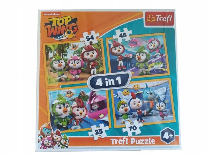 Top Wing Vogelacademie 4-in-1 Puzzels van Trefl – doos