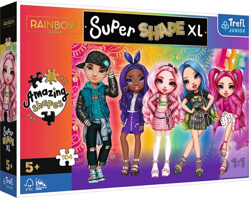 Trefl 104XL - Regenboog hoge stijlen / MGA Regenboog hoge_FSC Mix. van Trefl, editie Meerkleurig – doos