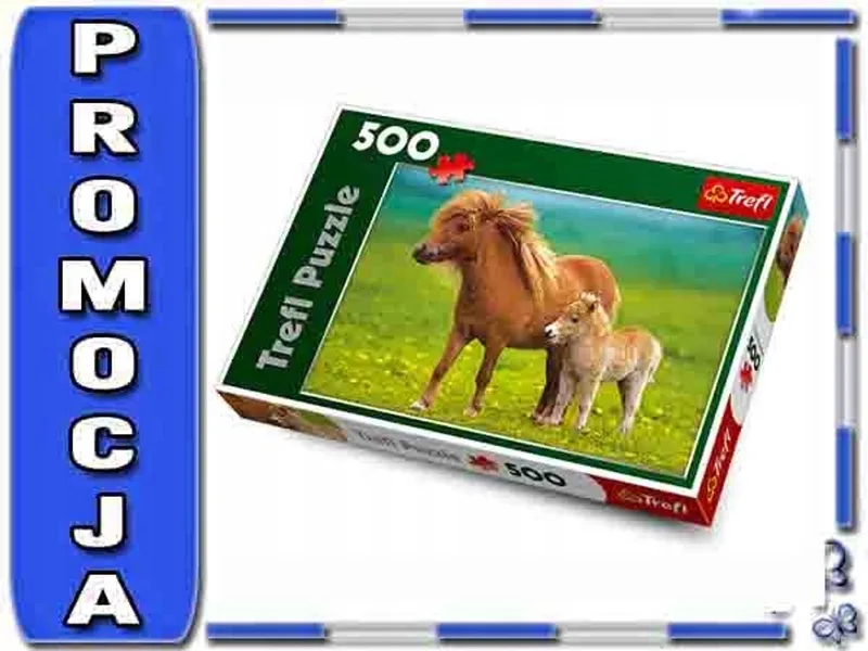 Trefl 37144 Pony's in de wei Puzzel 500 Stukjes van Trefl, editie Multi-coloured – doos