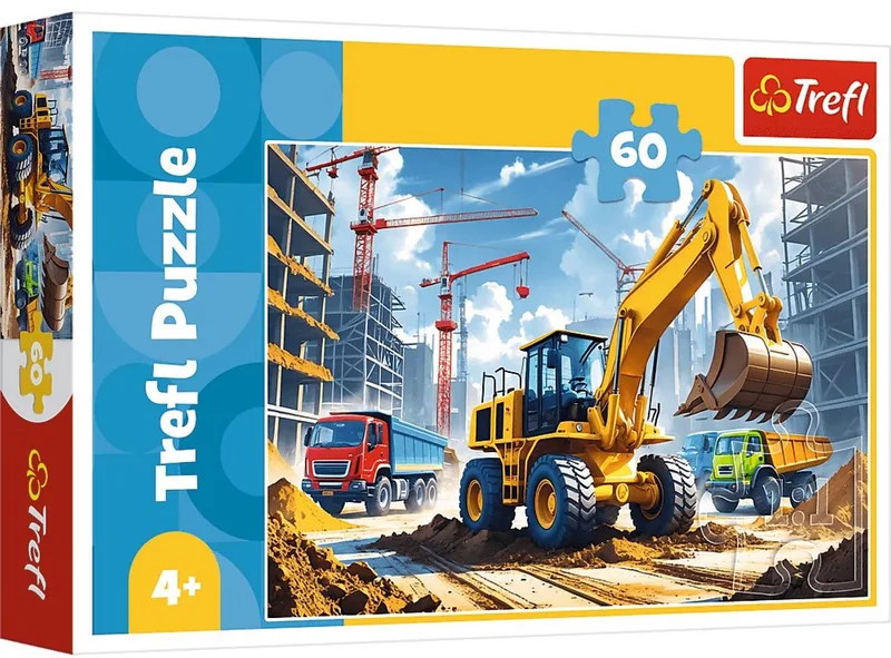 Trefl 60 - Backhoe loader tractor/ Trefl_FSC Mix 70%. van Trefl, editie Meerkleurig – doos