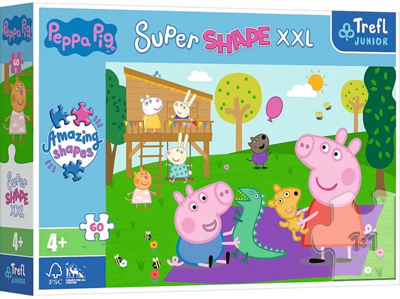 Trefl 60XXL - Spelen met mijn broertje / Peppa Pig_FSC. de Trefl, édition Multicolore – boîte