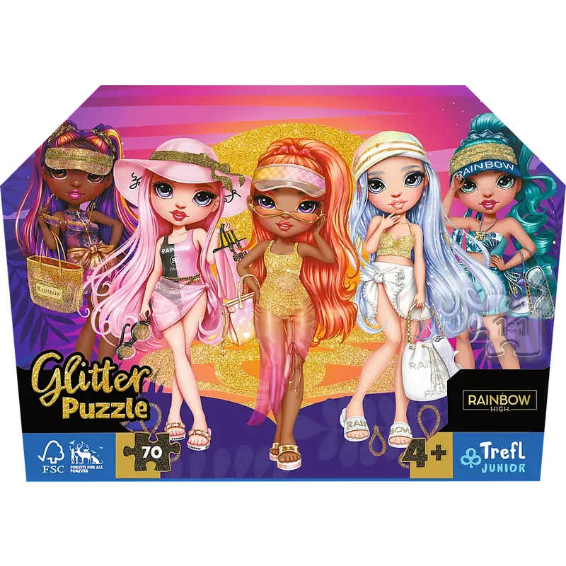 Trefl 70 glitter in a box - Glitter Dolls / MGA Rainbow High_FSC Mix 70%. von Trefl, Ausgabe Mehrfarbig – Schachtel 2 von 2