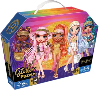 Trefl 70 glitter in a box - Glitter Dolls / MGA Rainbow High_FSC Mix 70%. von Trefl, Ausgabe Mehrfarbig – Schachtel 1 von 2