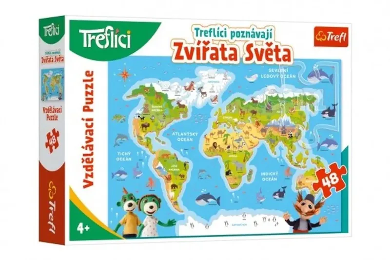 Treflíci Dieren Wereld Puzzel - 48 Stukjes (Tsjechische versies) från Trefl – kartong