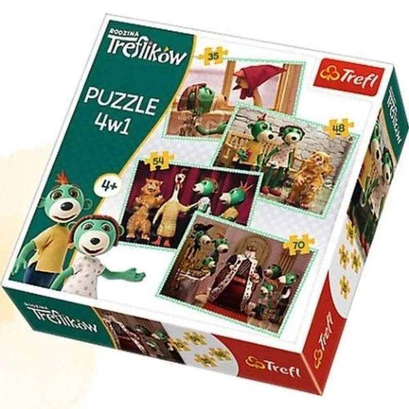 Treflik Family 4-in-1 Puzzel Set (34290) from Trefl, Multicolour edition – box