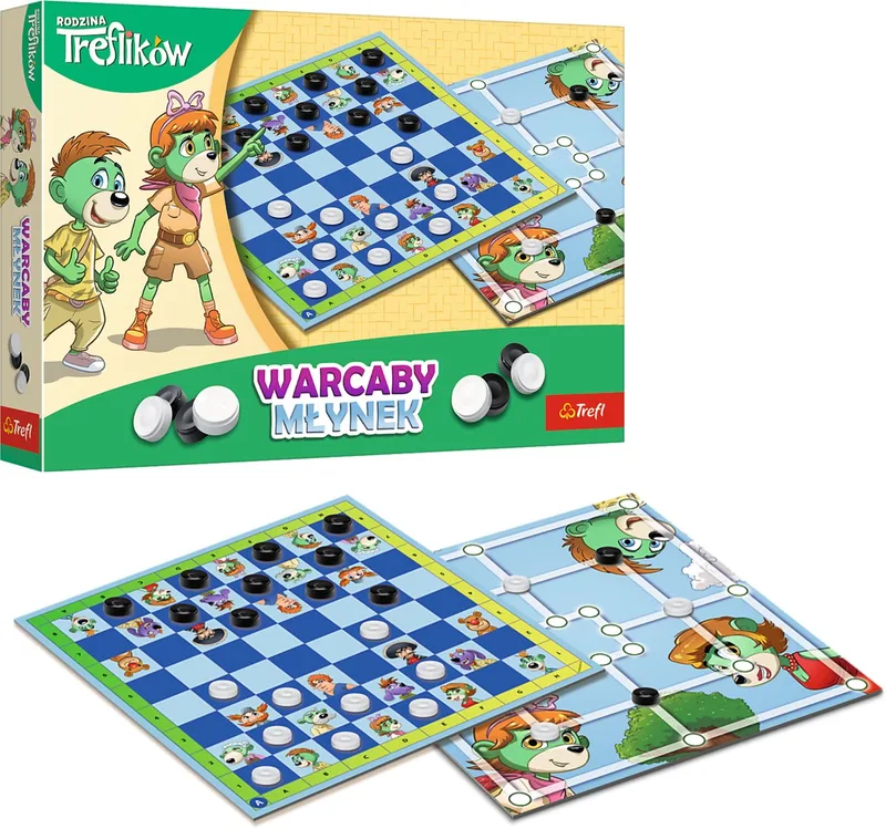 Warcaby Młynek Rodzina Treflików von Trefl – Schachtel