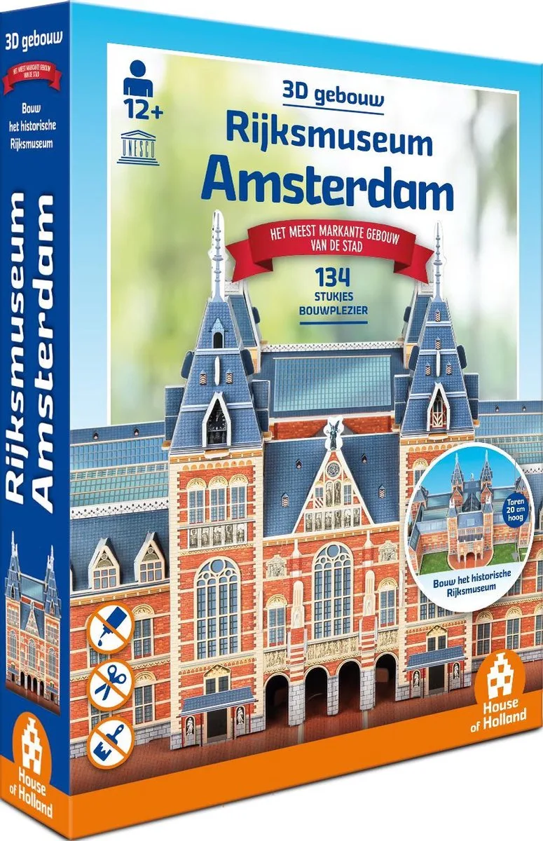 3D Gebouw (134 stukjes) de Tucker's Fun Factory, édition Rijksmuseum Amsterdam – boîte
