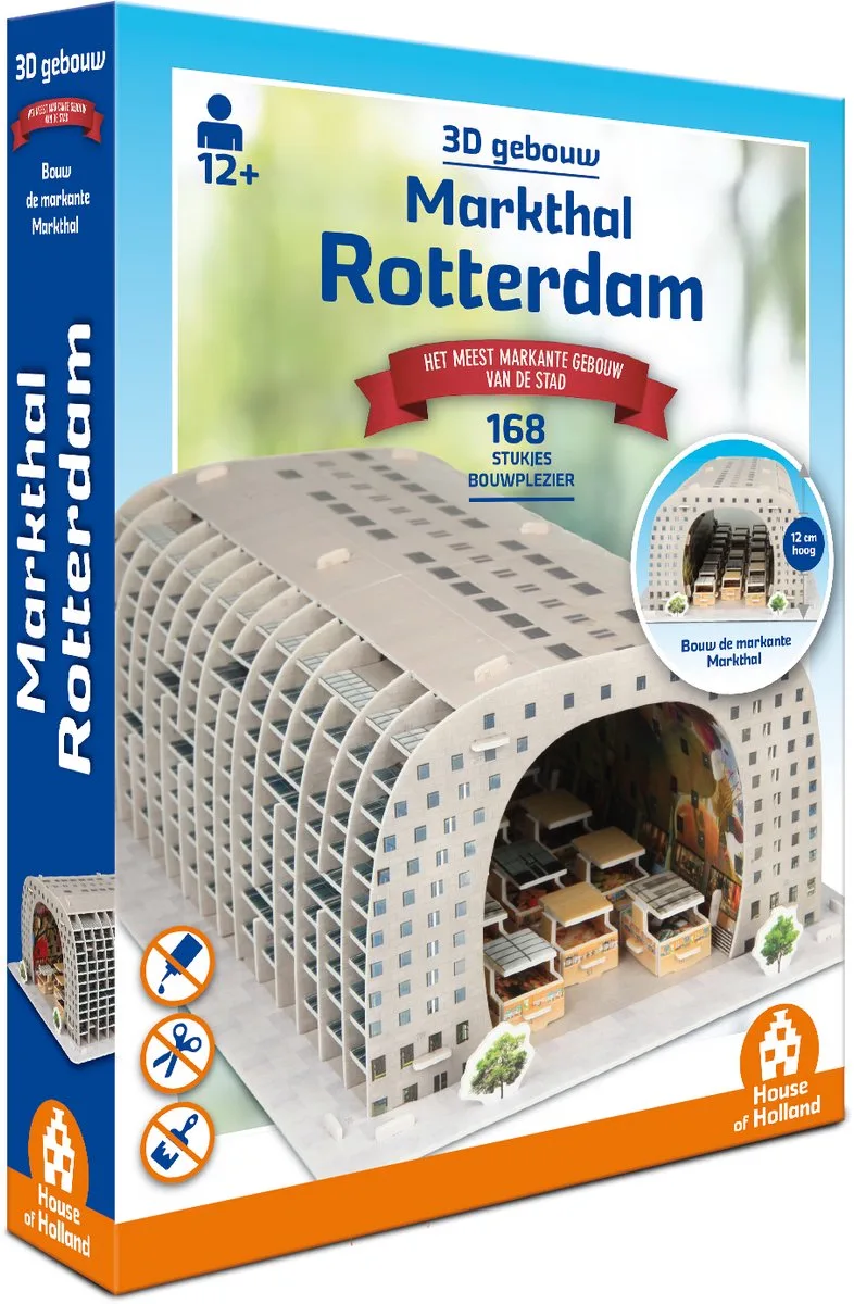 3D Gebouw (168 stukjes) van Tucker's Fun Factory, editie Markthal Rotterdam – doos
