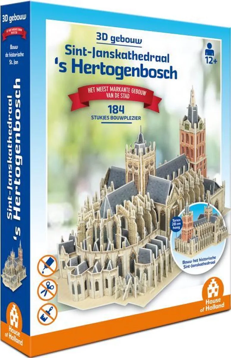 3D Gebouw (184 stukjes) van Tucker's Fun Factory, editie Sint-Janskathedraal Den Bosch – doos