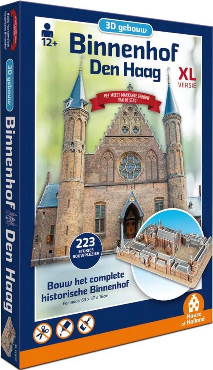 3D Gebouw (223 stukjes) van Tucker's Fun Factory, editie Binnenhof Den Haag – doos