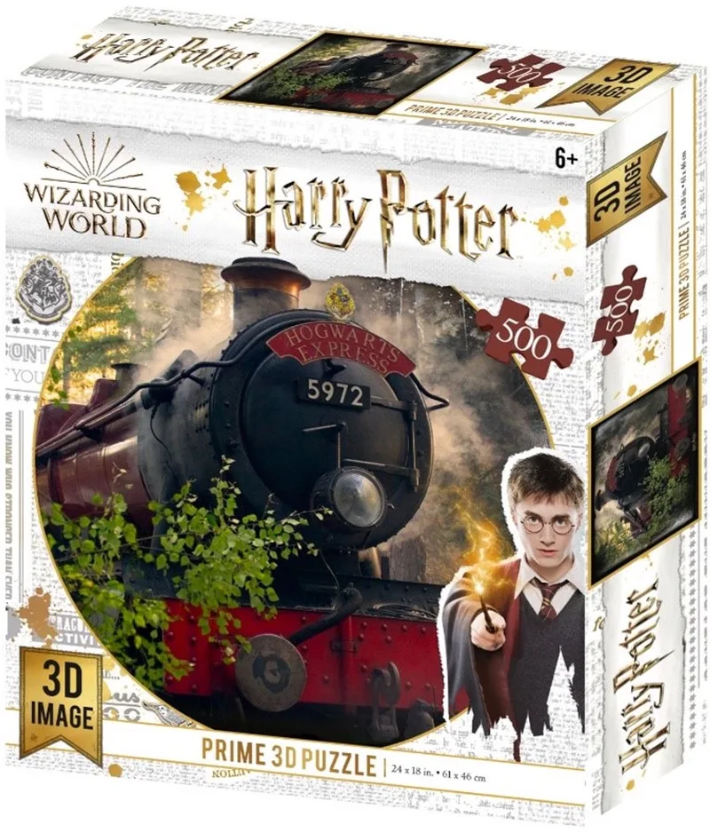 3D Image Puzzel - Harry Potter - Hogwarts Express (500) van Tucker's Fun Factory, editie Meerkleurig – doos