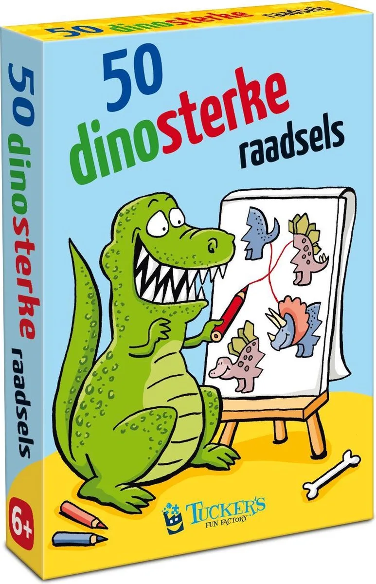 50 dinosterke raadsels fra Tucker's Fun Factory – æske