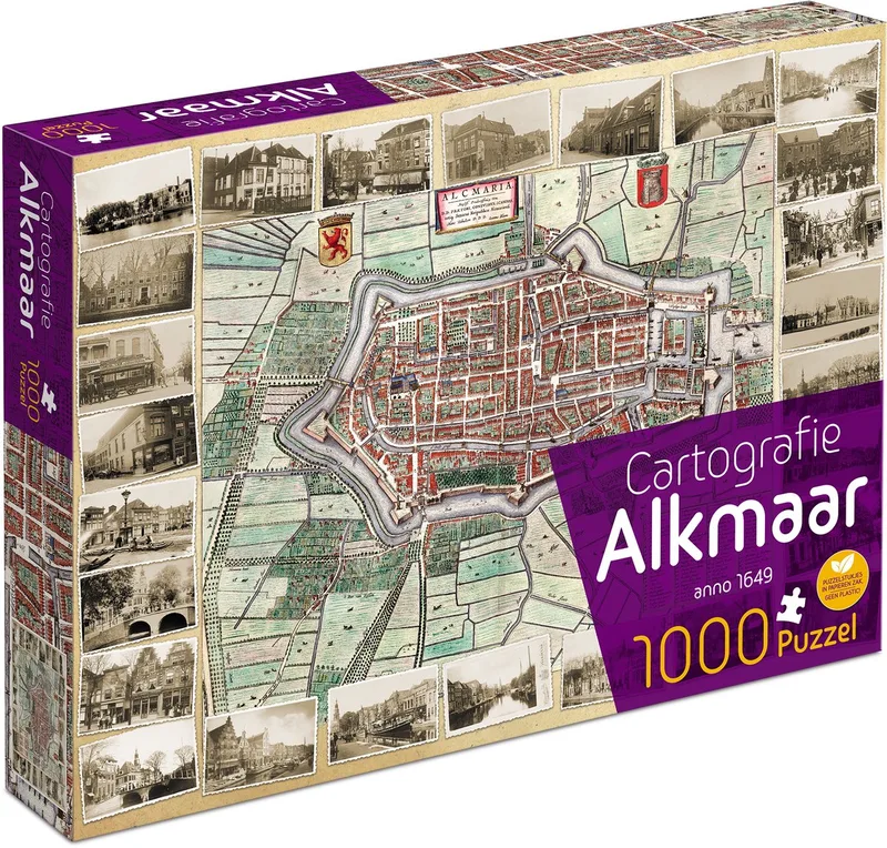 Cartografie Alkmaar (1000) van Tucker's Fun Factory, editie Alkmaar – doos