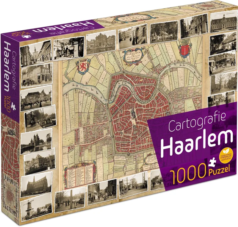 Cartografie Haarlem (1000). van Tucker's Fun Factory, editie Haarlem – doos
