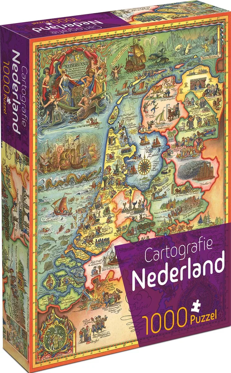 Cartografie Nederland (1000) från Tucker's Fun Factory, utgåva Nederland – kartong