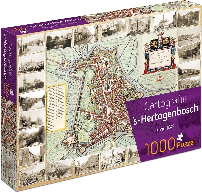Cartografie 's-Hertogenbosch (1000) van Tucker's Fun Factory, editie 's-Hertogenbosch – doos