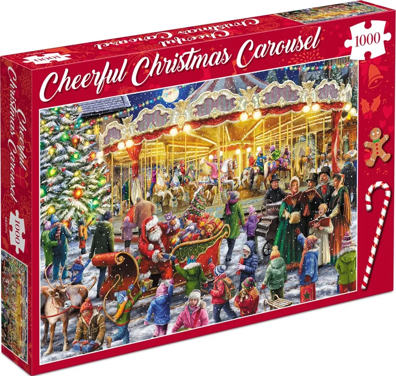 Cheerful Christmas Carousel van Tucker's Fun Factory, editie Rood – doos