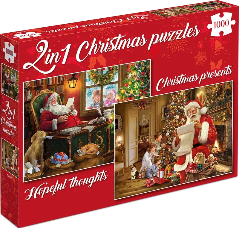 Christmas Presents & Hopeful Thoughts (2 x 1000) van Tucker's Fun Factory, editie Rood – doos