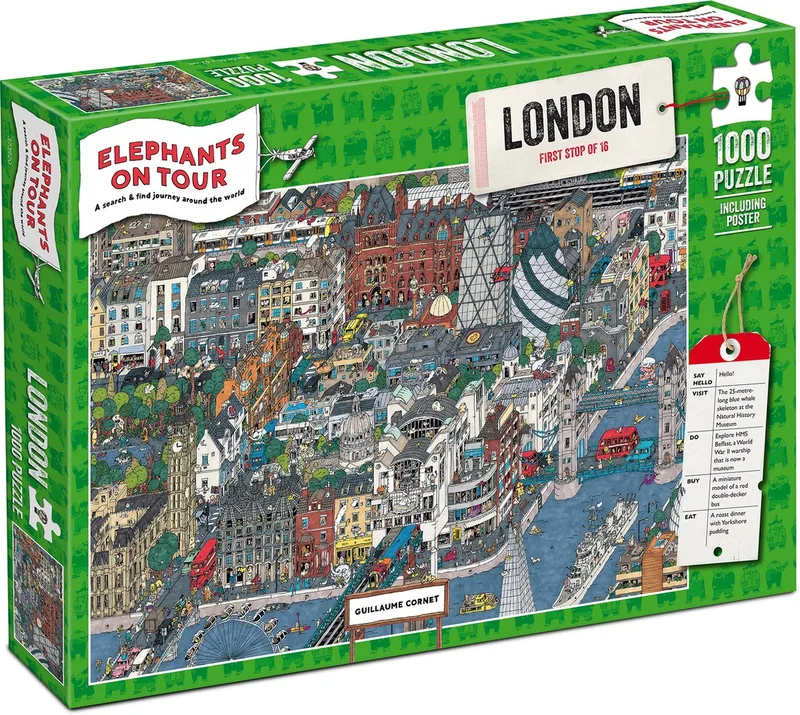 Elephants on Tour - London (1000) van Tucker's Fun Factory, editie Groen – doos