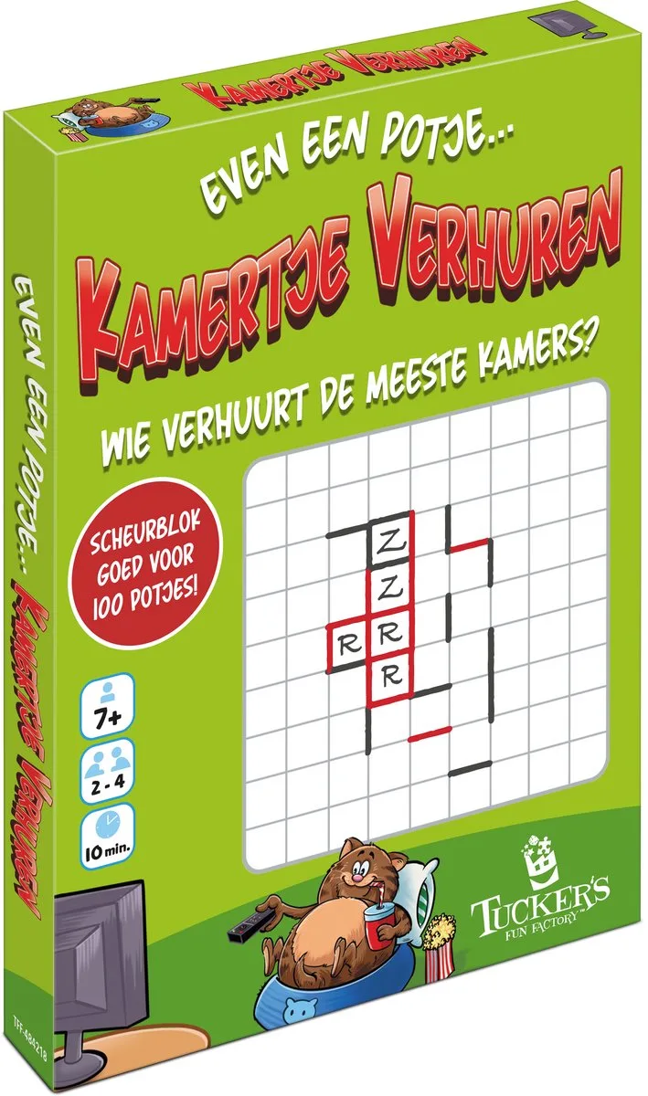 gezelschapsspel Kamertje Verhuren voor kinderen. from Tucker's Fun Factory, Meerkleurig edition – box