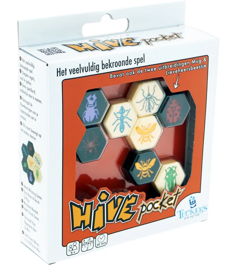 Hive reisspel Pocketspel - Incl. uitbreidingen "Mug" en "Lieveheersbeestje" från Tucker's Fun Factory – kartong