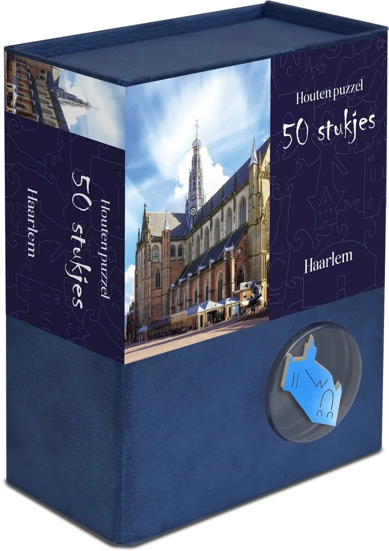 Houten puzzel - 50 puzzelstukjes 13,5×12cm (b×h) from Tucker's Fun Factory, Haarlem edition – box