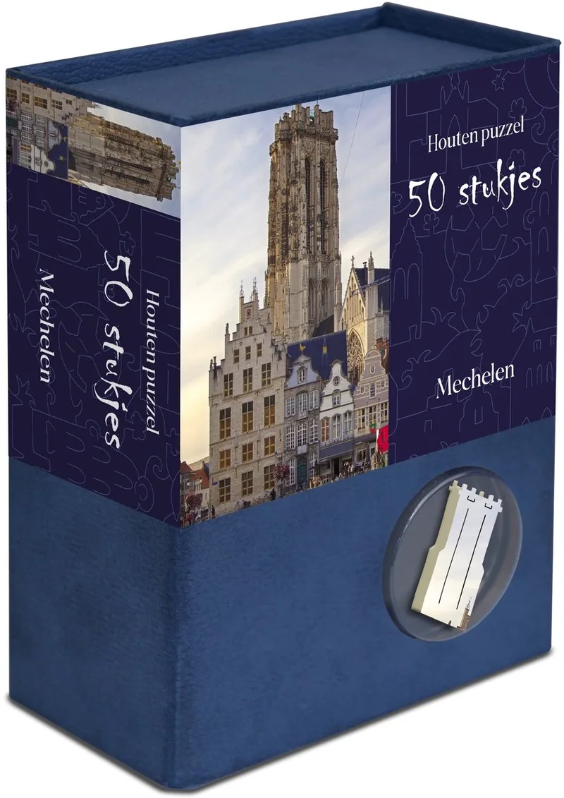 Houten puzzel - 50 puzzelstukjes 13,5×12cm (b×h) from Tucker's Fun Factory, Mechelen edition – box