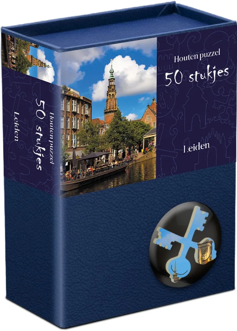 houten puzzel Leiden 50 stukjes legpuzzel. from Tucker's Fun Factory, Multicolour edition – box